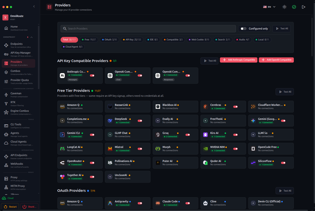 OmniRoute screenshot